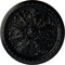 Ekena Millwork Washington Ceiling Medallion (Fits Canopies up to 2 7/8"), 17 1/8"OD x 1 1/2"P, Jet Black CM17WABLF - alternate 1